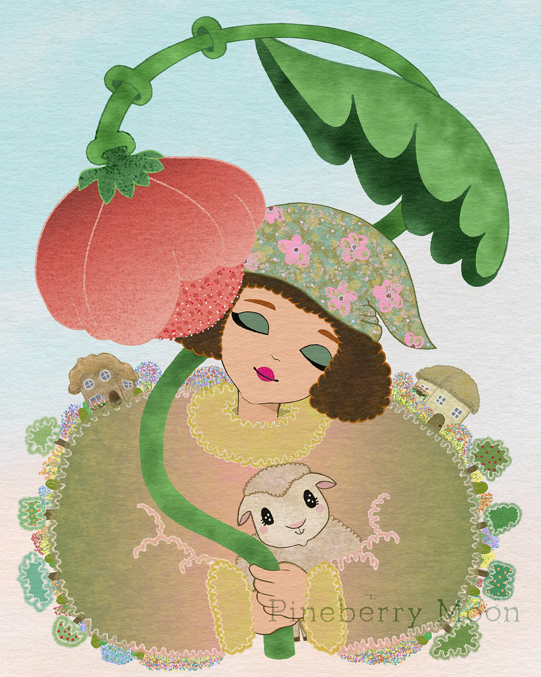 Cottage Girl, Art Print