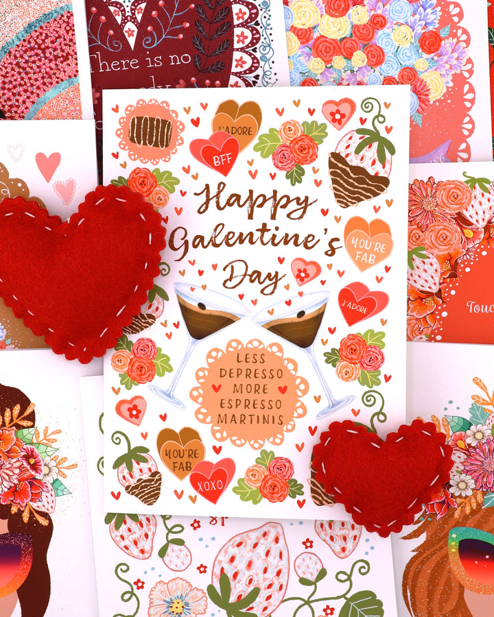 Happy Galentine's Day, Valentine's Day Greeting Card