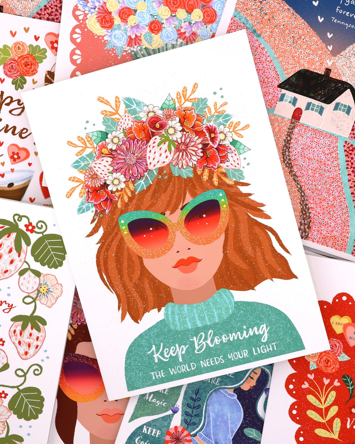 Keep Blooming, Greeting Card