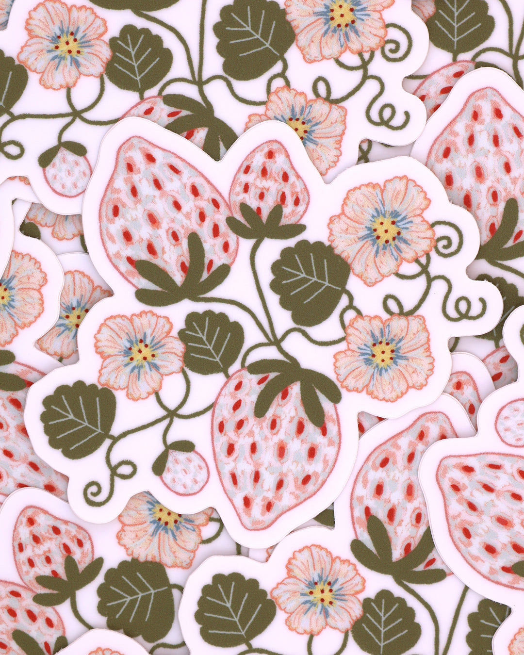 Pineberry Bloom - 3" Die-Cut Vinyl Sticker