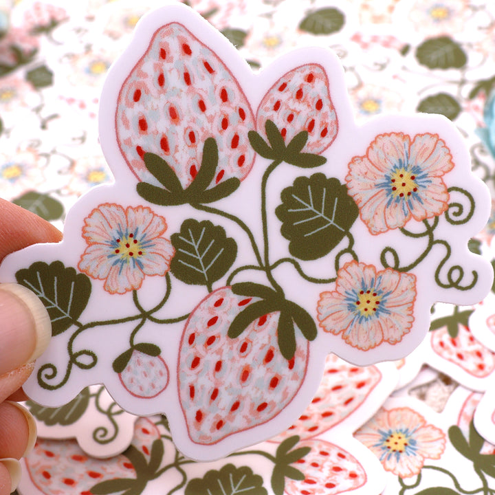 Pineberry Bloom - 3" Die-Cut Vinyl Sticker
