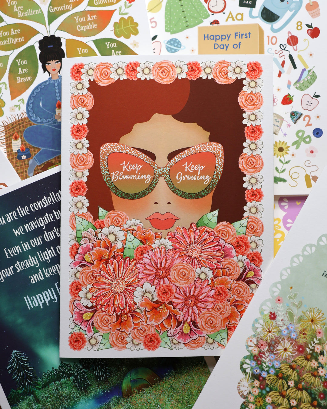 Bloom Girl, Greeting Card