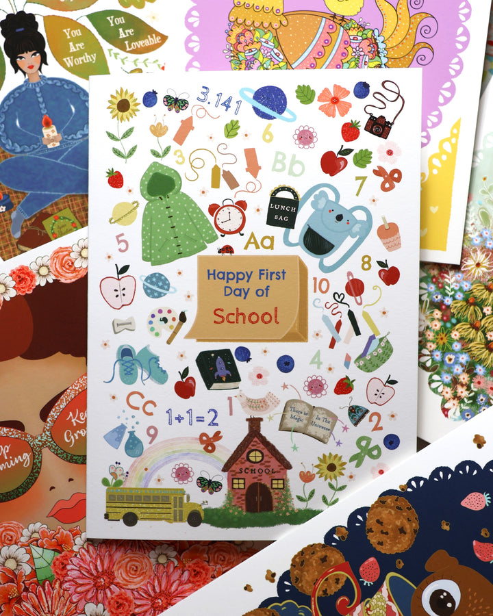First Day Of School, Greeting Card