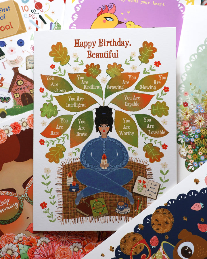 Cozy Girl, Greeting Card