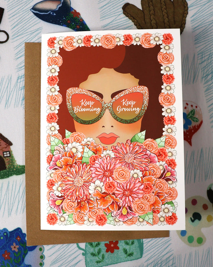Bloom Girl, Greeting Card