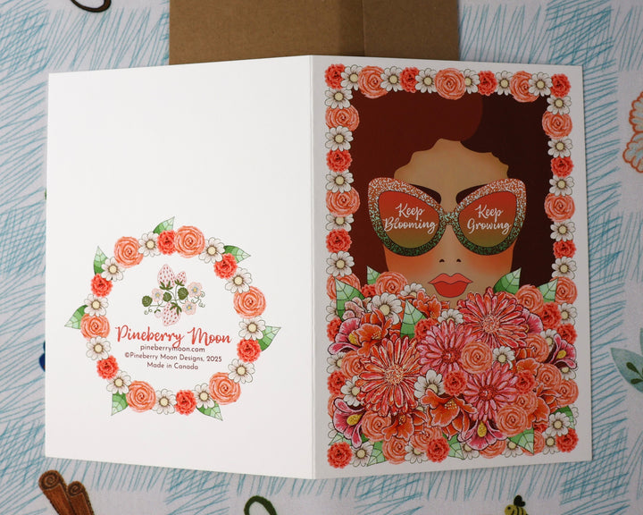 Bloom Girl, Greeting Card