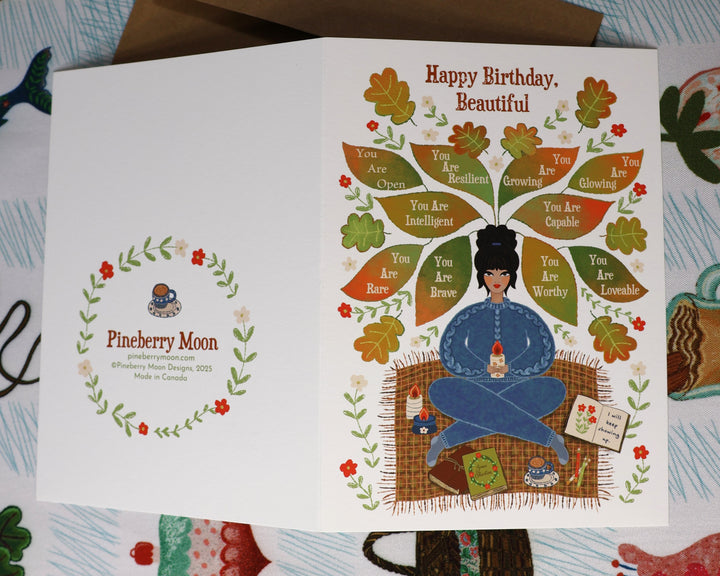 Cozy Girl, Greeting Card