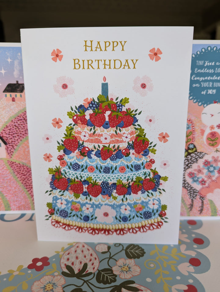 Berry Cake Birthday, Greeting Card