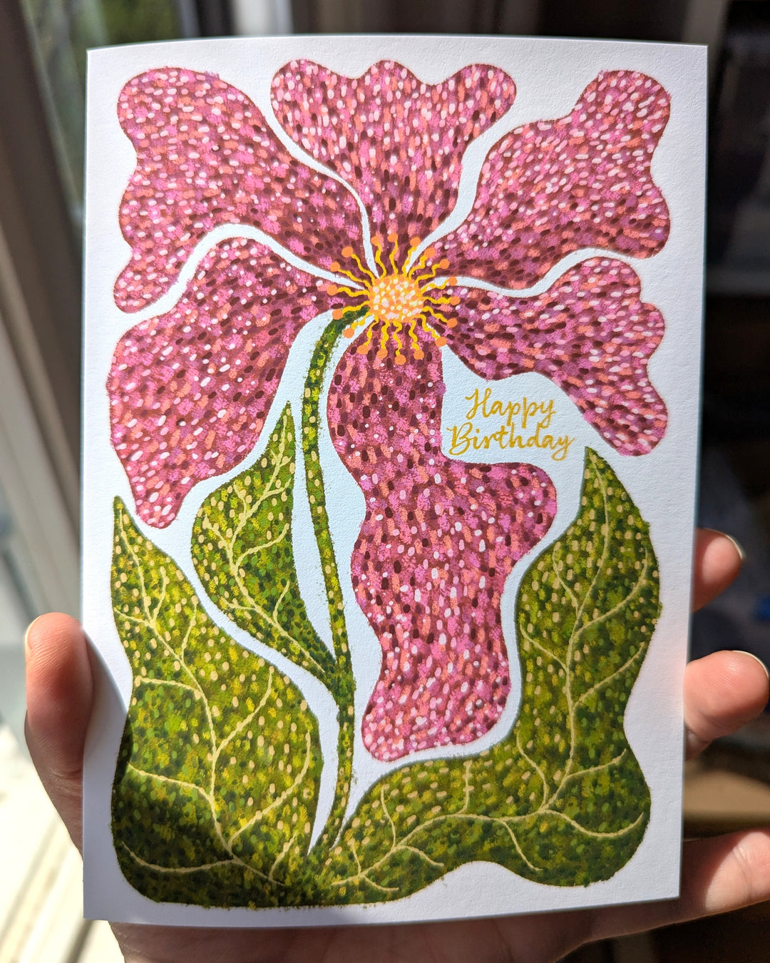 Happy Birthday Flower, Greeting Card