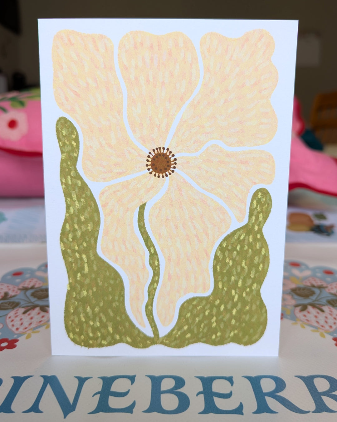 Peach Flower, Greeting Card