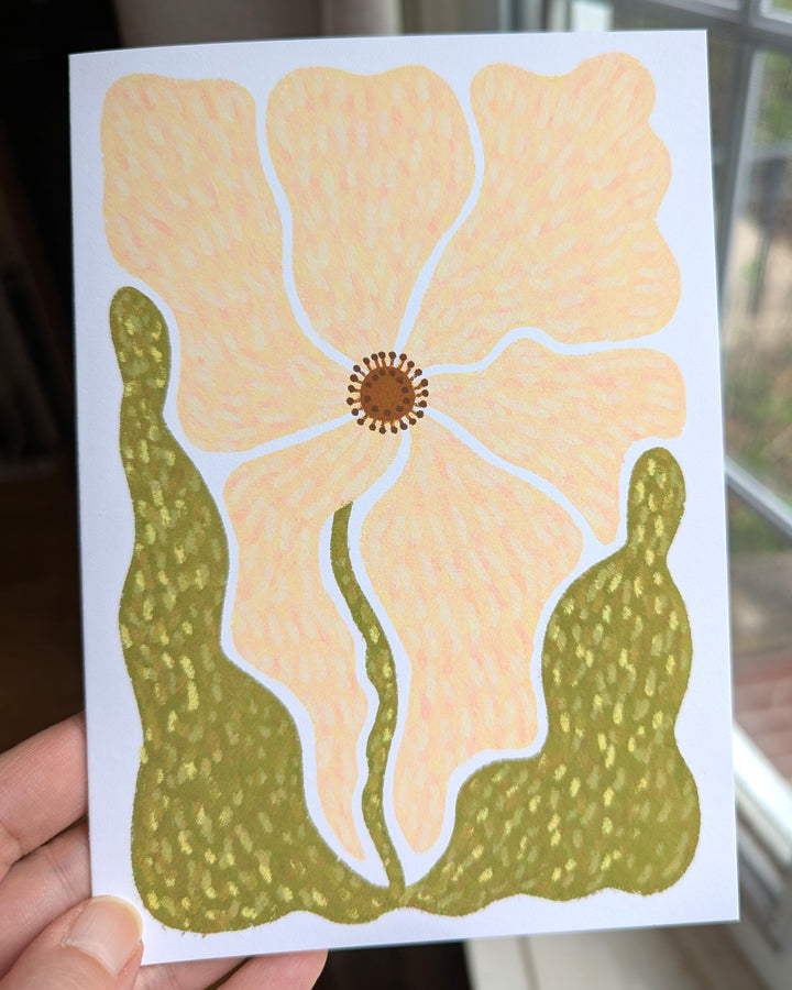 Peach Flower, Greeting Card