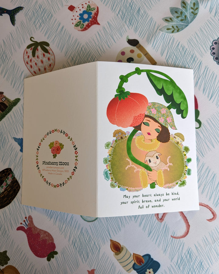 Cottage Girl, Greeting Card