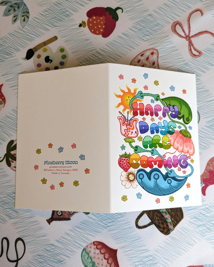 Happy Days Are Coming, Greeting Card