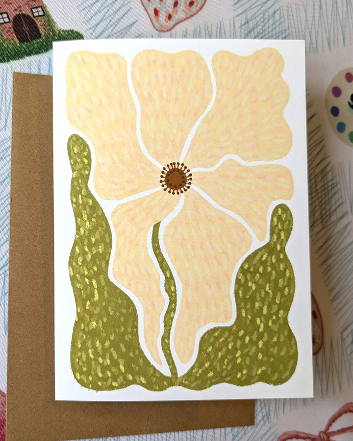 Peach Flower, Greeting Card