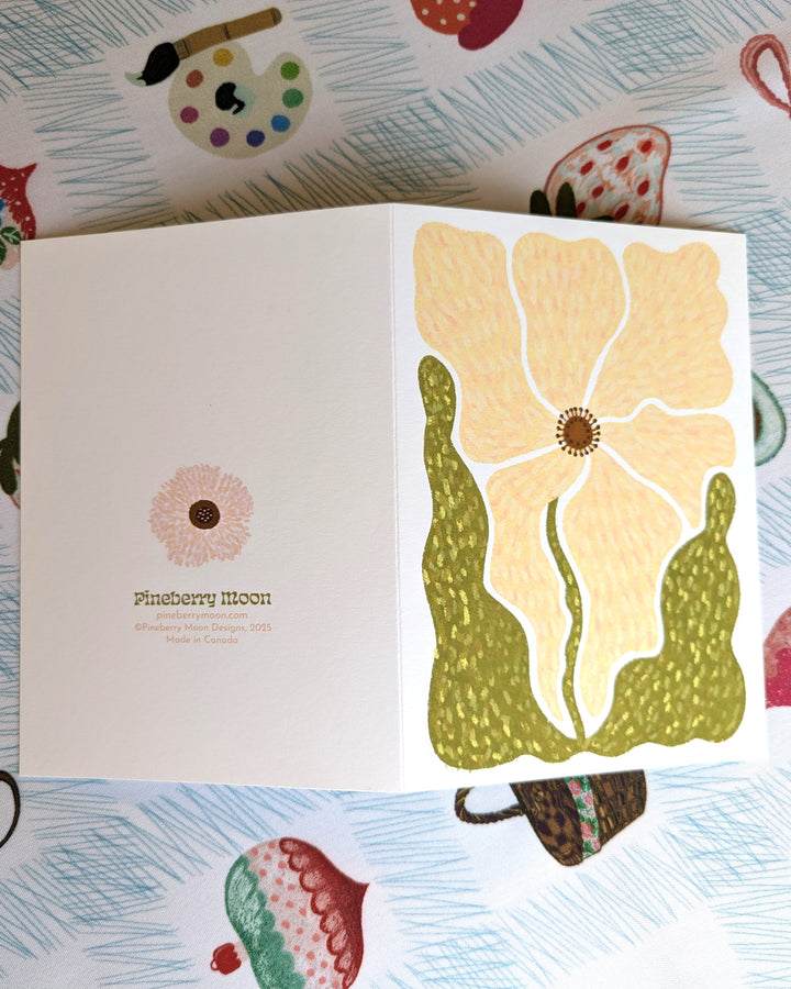Peach Flower, Greeting Card