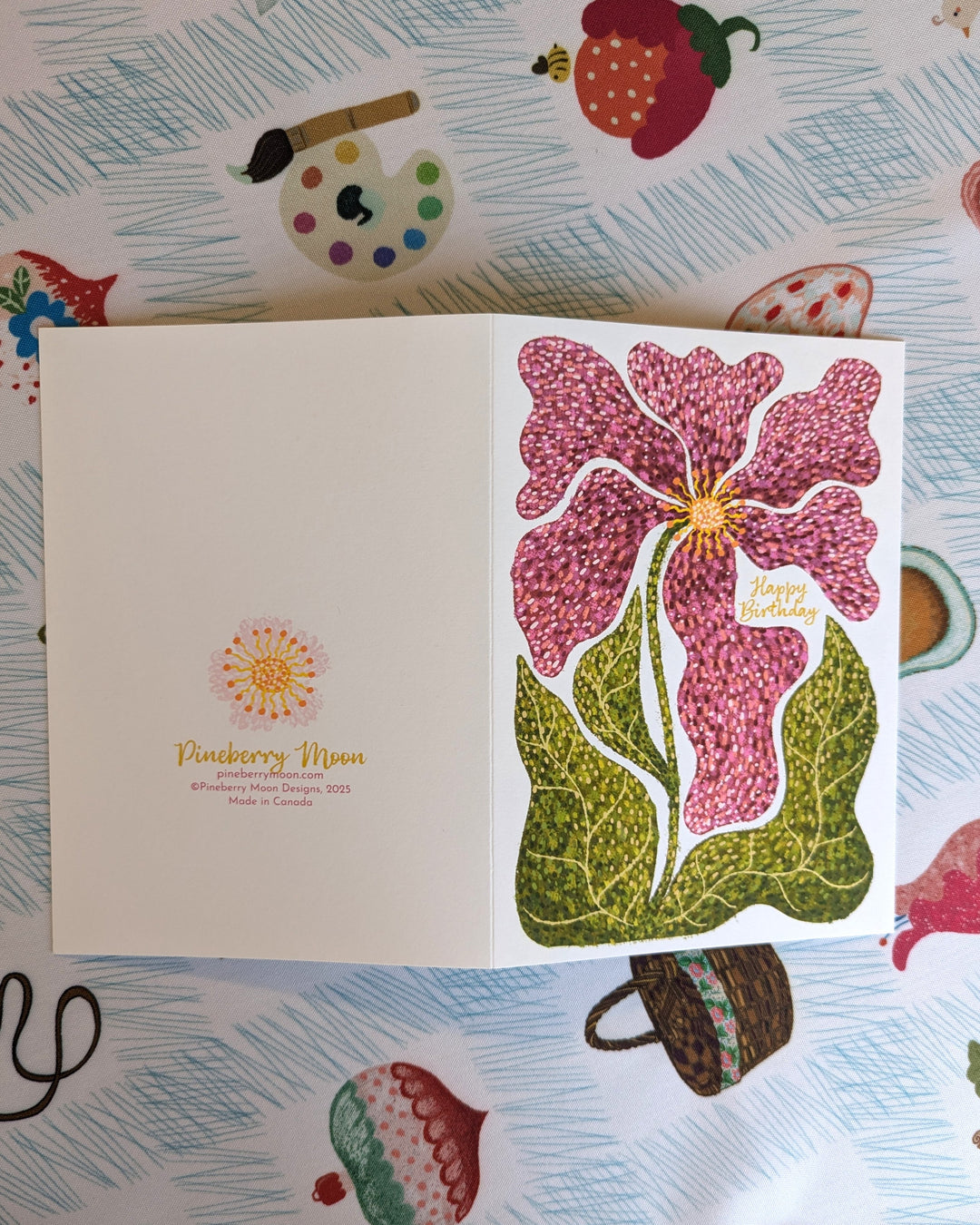Happy Birthday Flower, Greeting Card