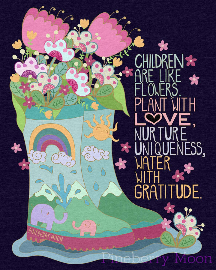 Children Are Like Flowers, Art Print