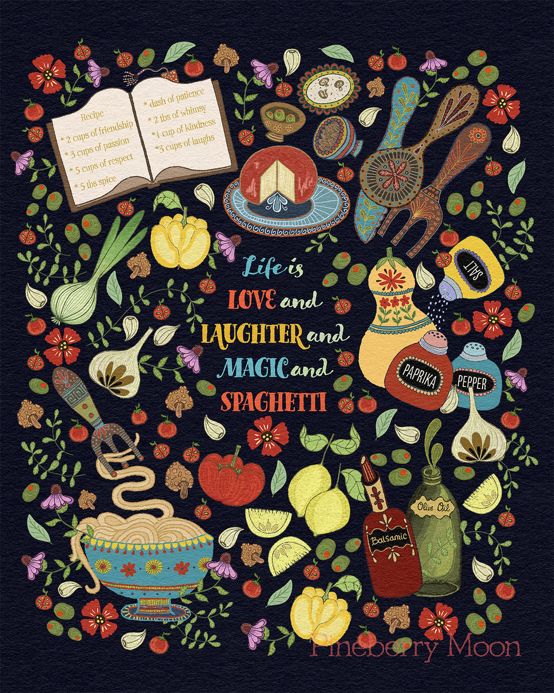 Life and Spaghetti, Art Print